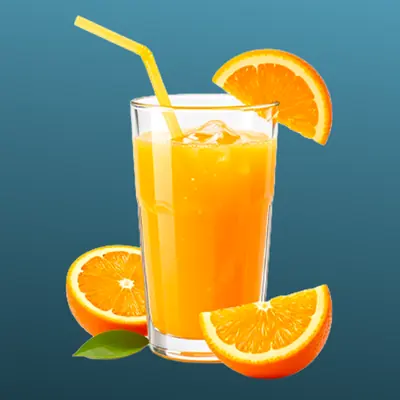 生搾りオレンジまたはレモンジュース
